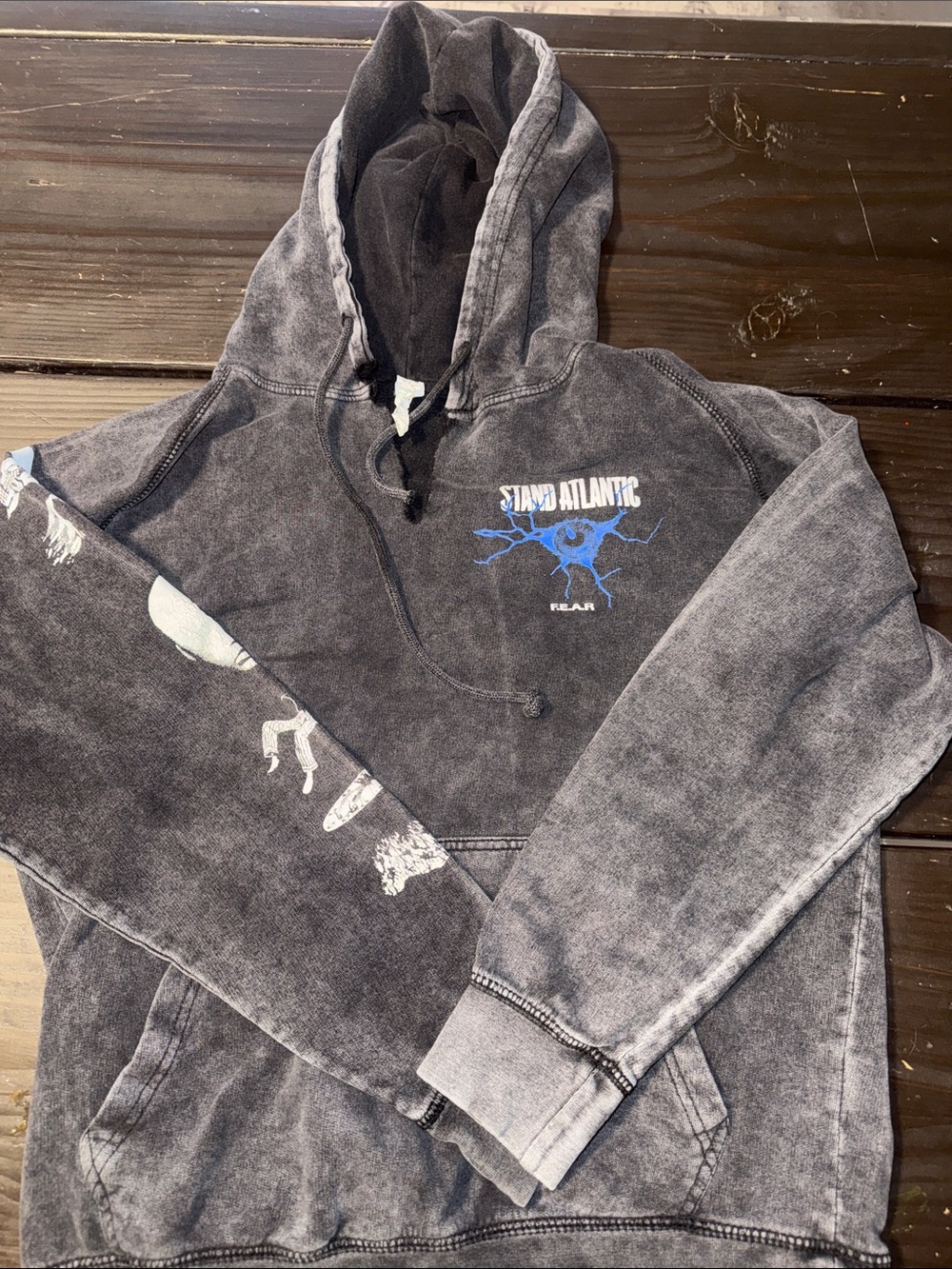 Stand Atlantic Men's Charcoal Black Pullover Hoodie